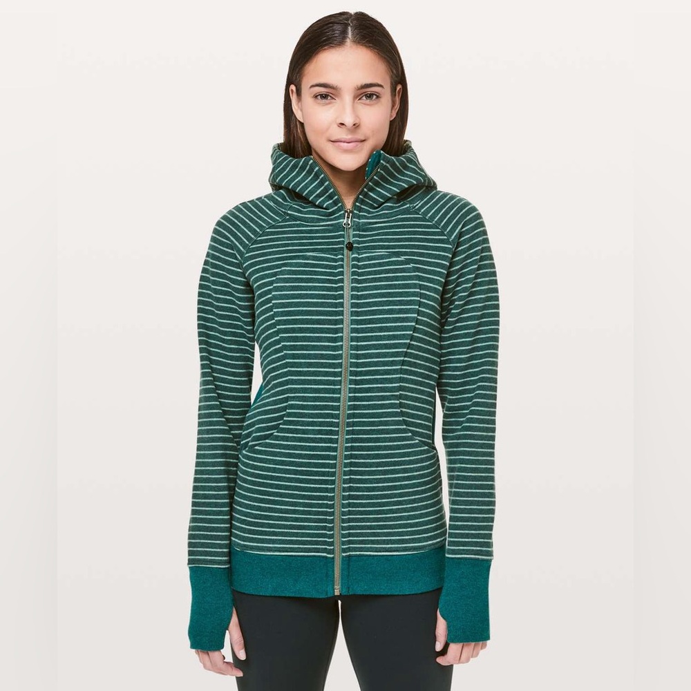 Lululemon Scuba Hoodie *Classic Cotton Fleece Parallel Stripe Size 4